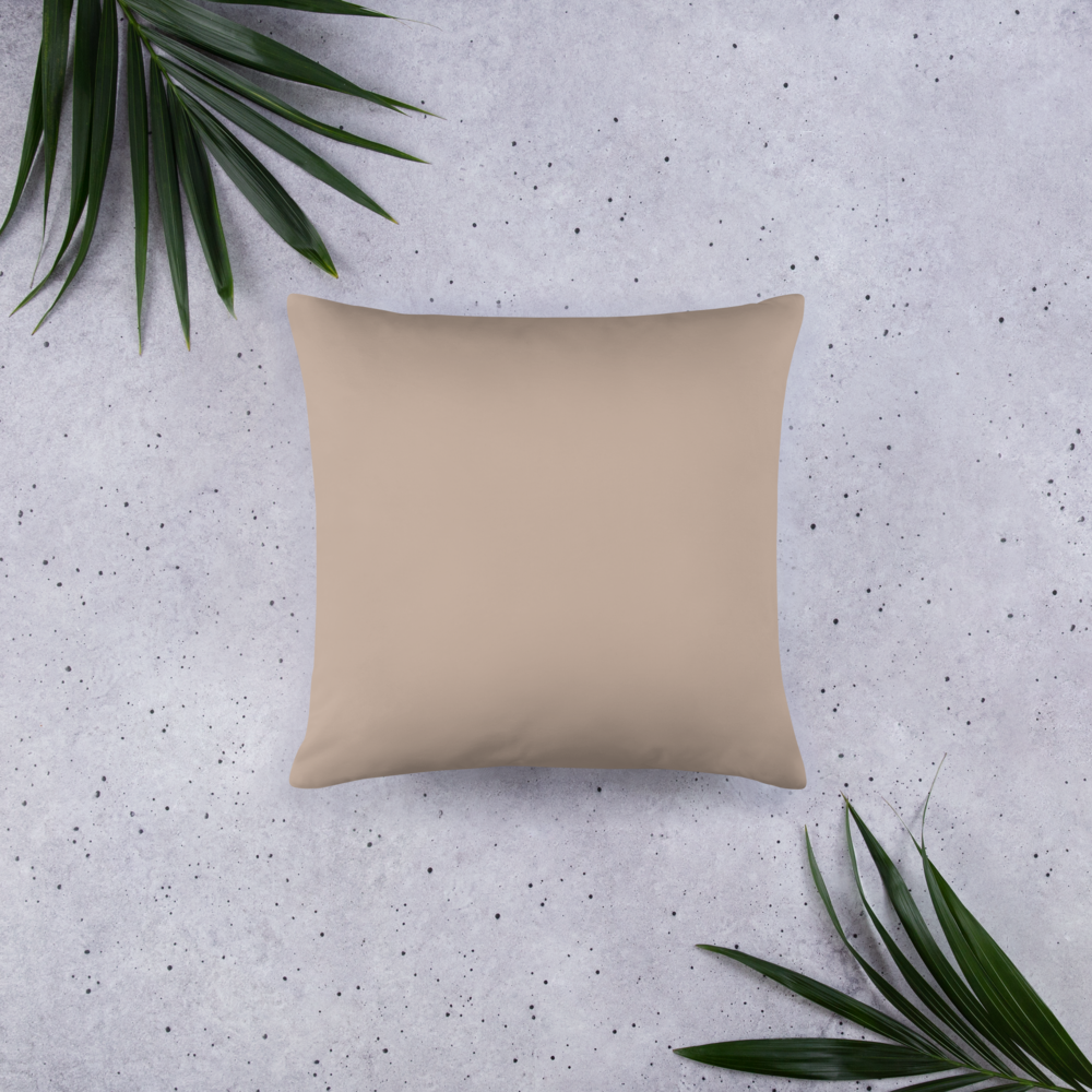 Decorative Khaki 18 x 18 inches Throw Pillow Case & Insert