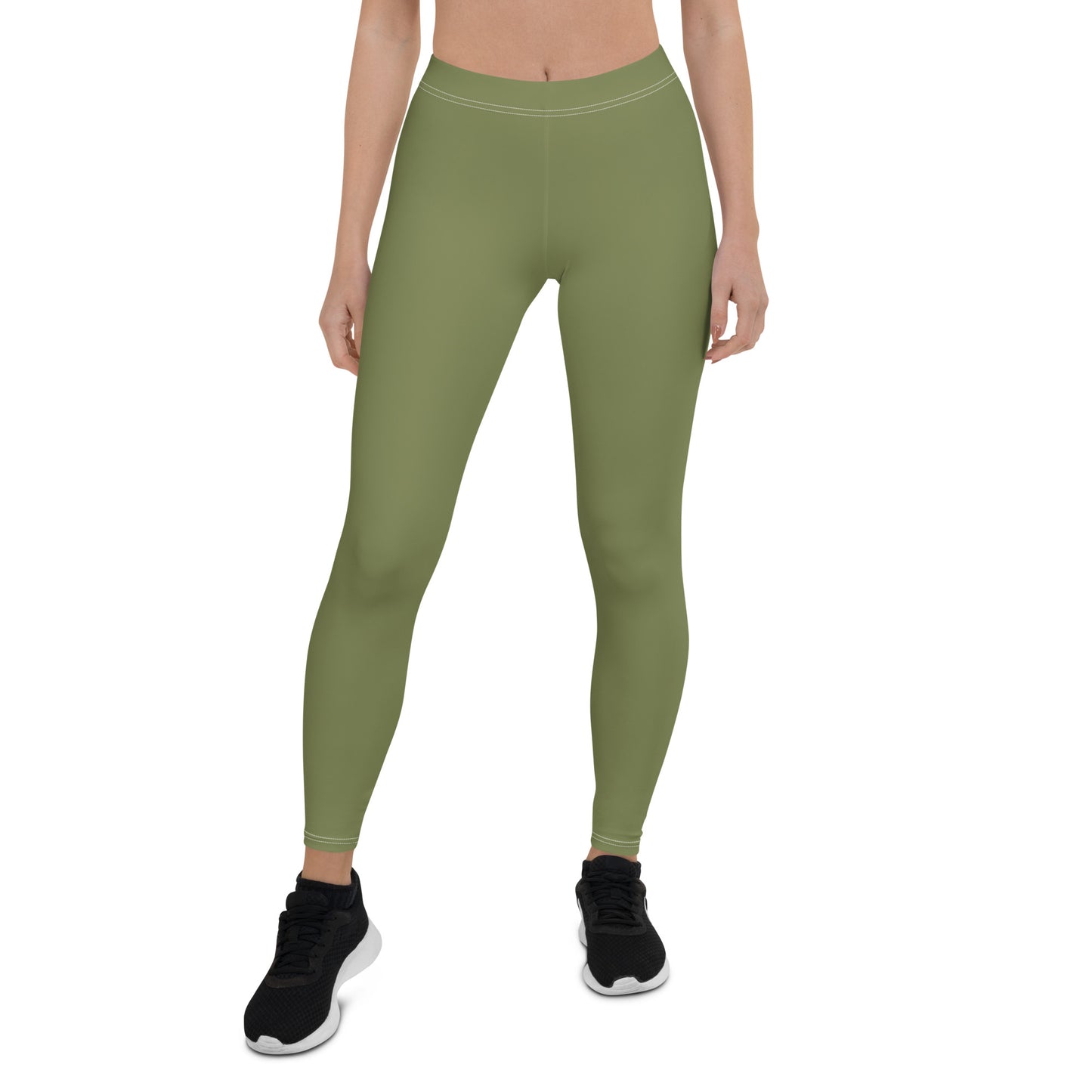 Olive Green Workout Leggings for Women