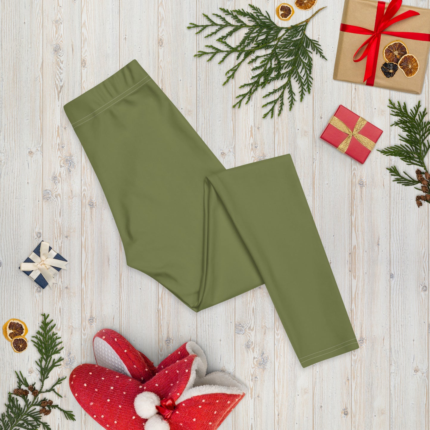 Olive Green Workout Leggings for Women