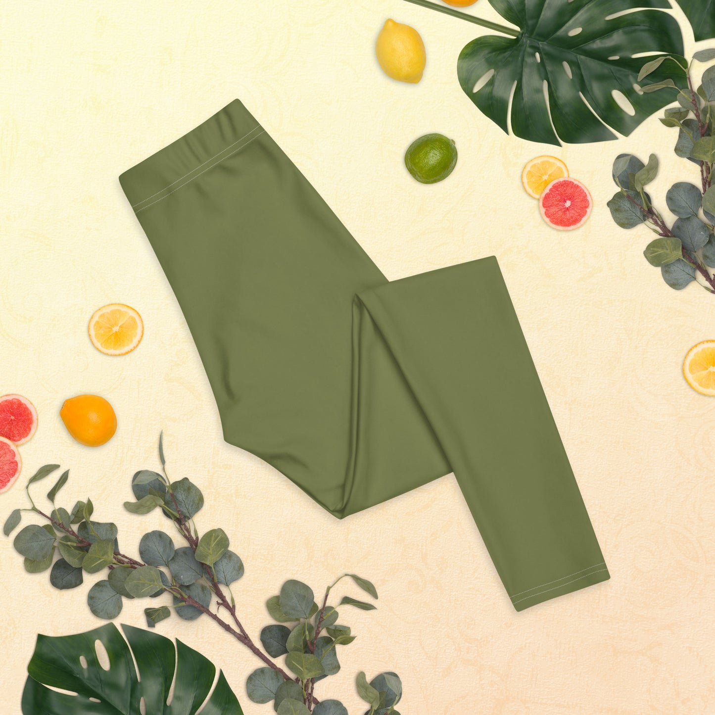 Olive Green Workout Leggings for Women