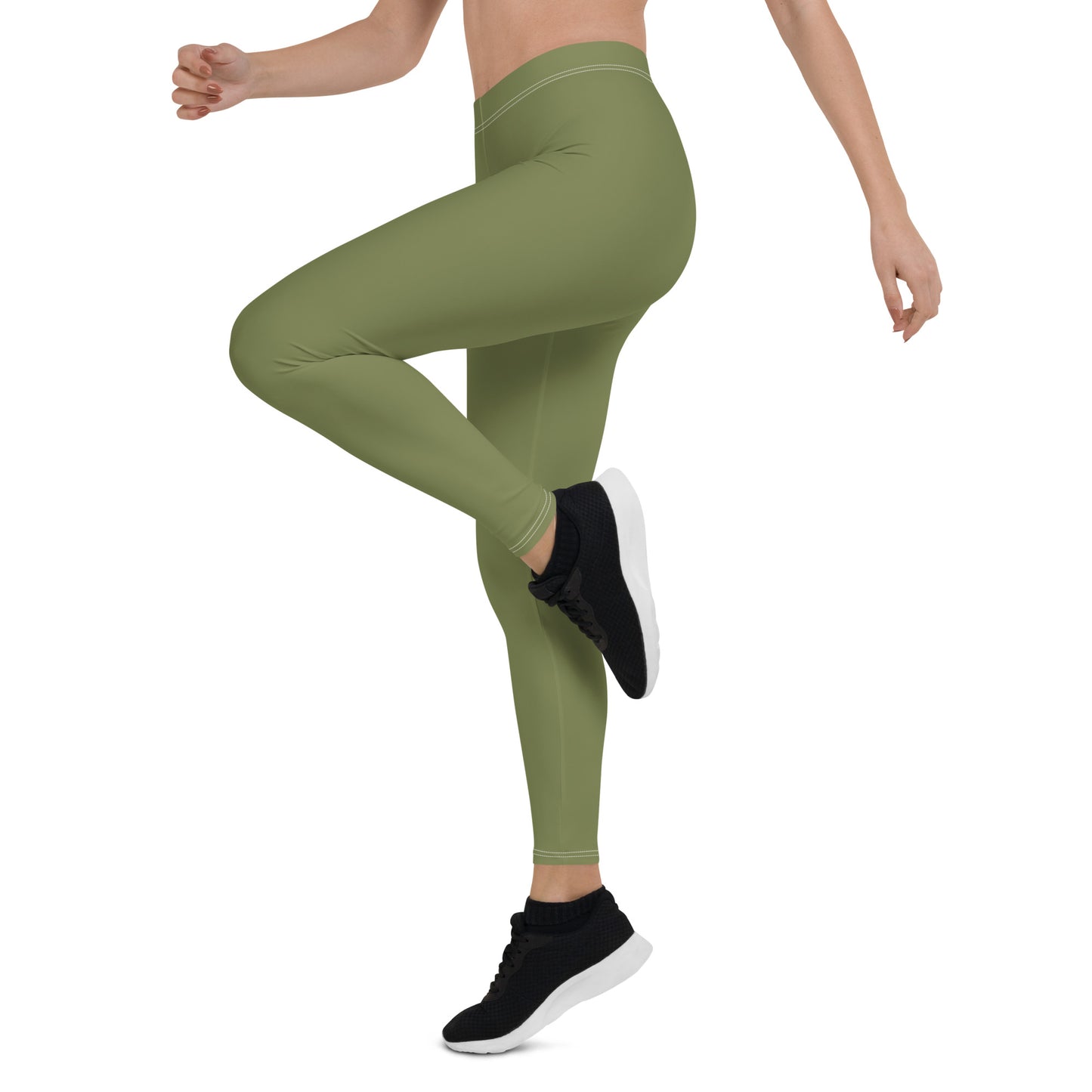 Olive Green Workout Leggings for Women