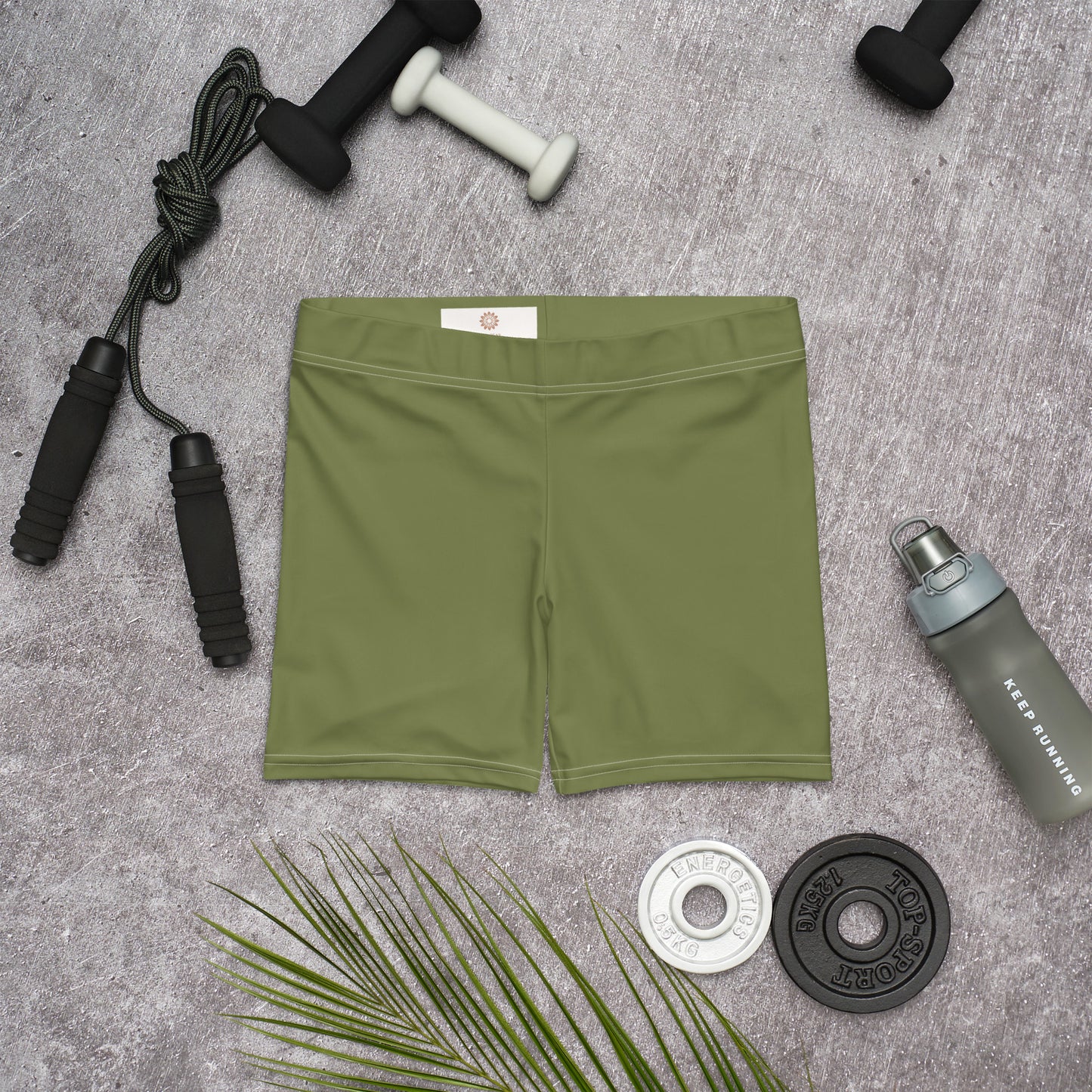 Olive Green Women's Workout Shorts