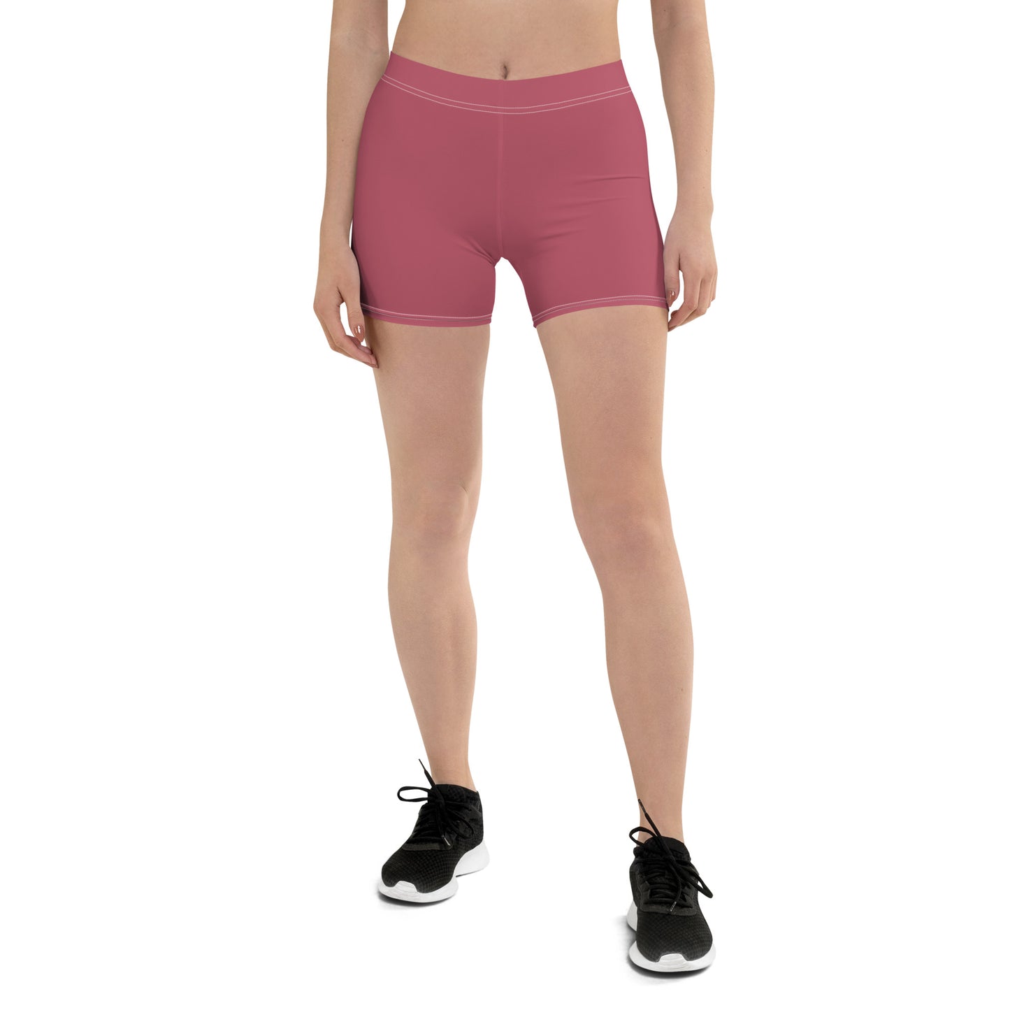 Maroon Pink Women's Workout Shorts