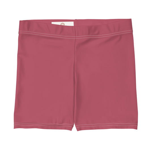 Maroon Pink Women's Workout Shorts