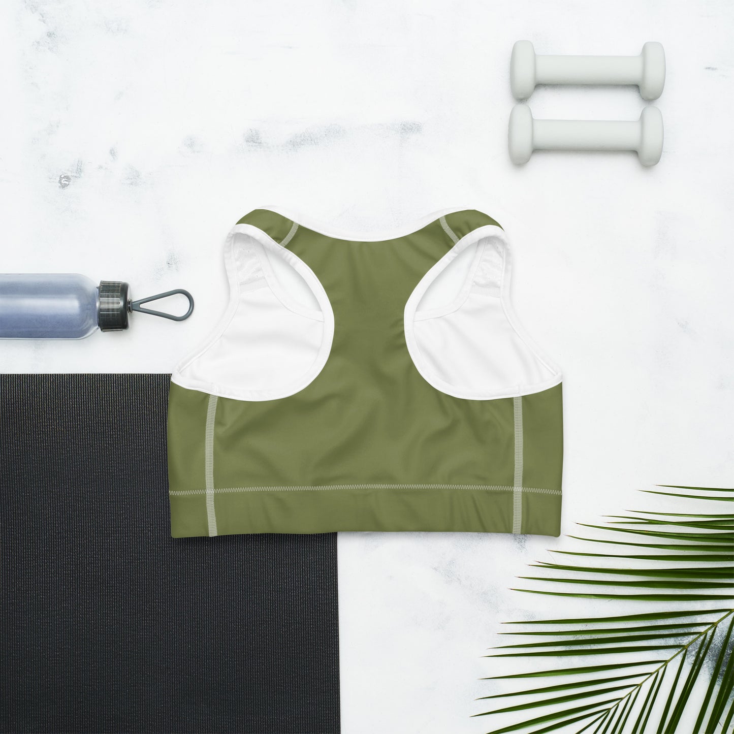 Olive Green Sports Bra for Women