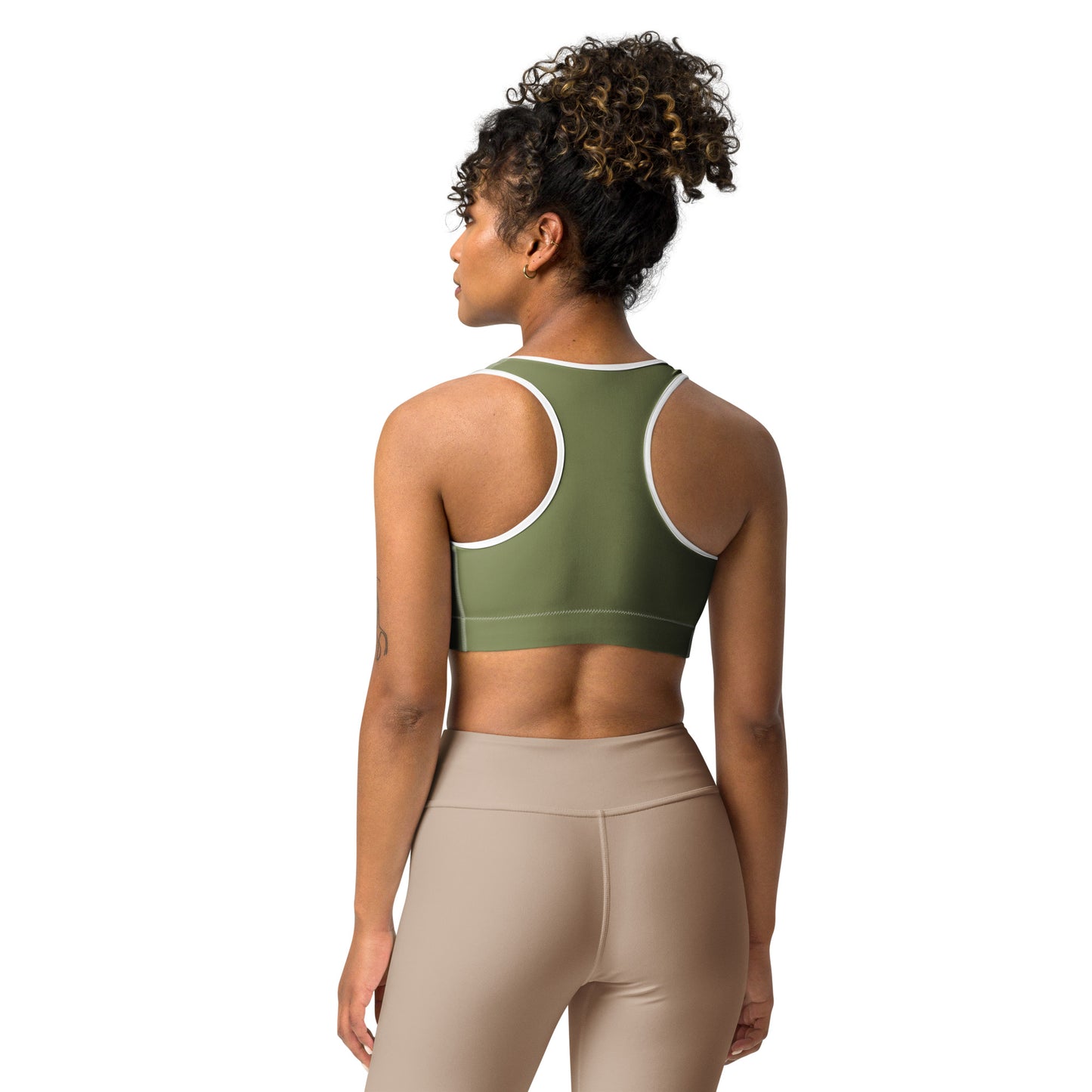 Olive Green Sports Bra for Women