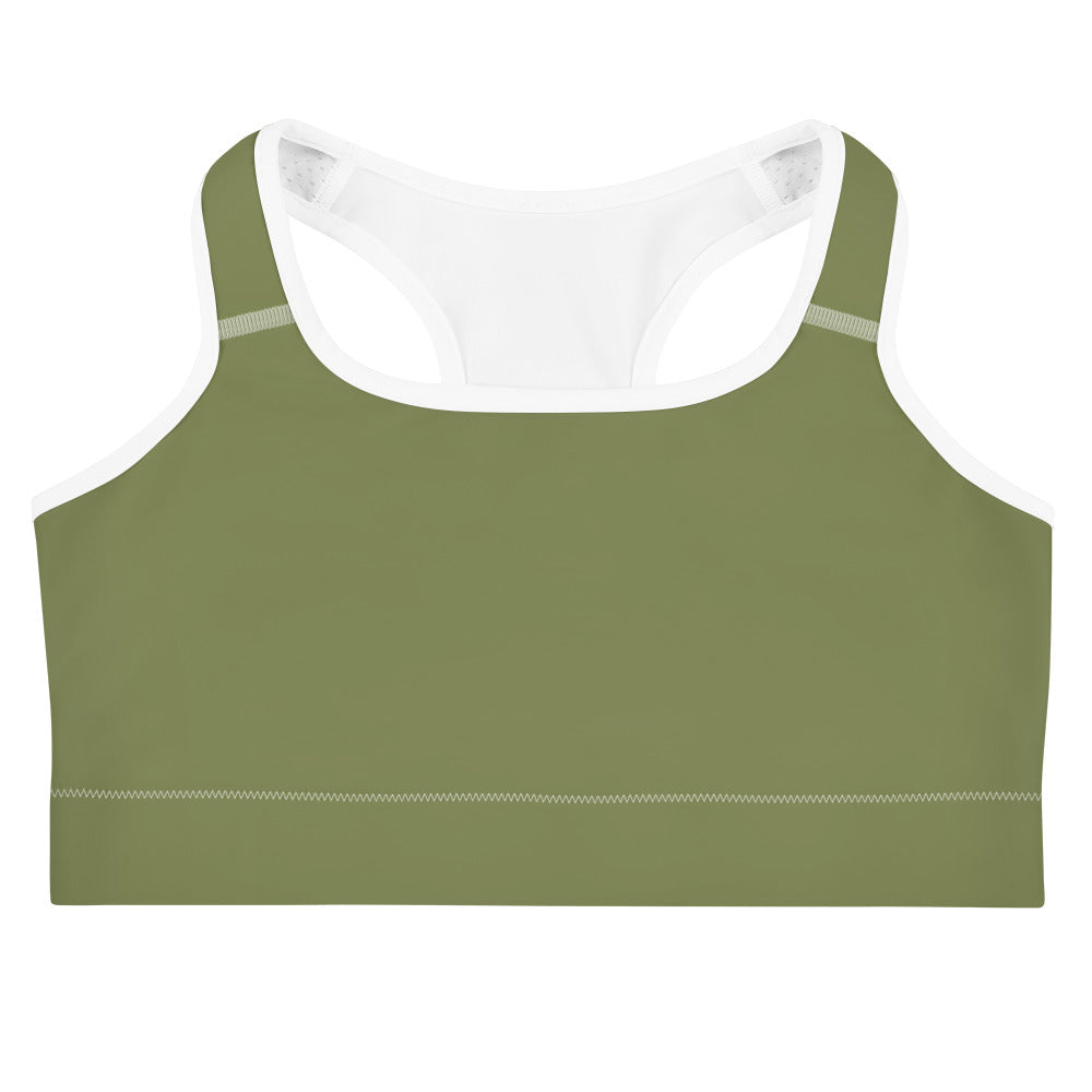 Olive Green Sports Bra for Women