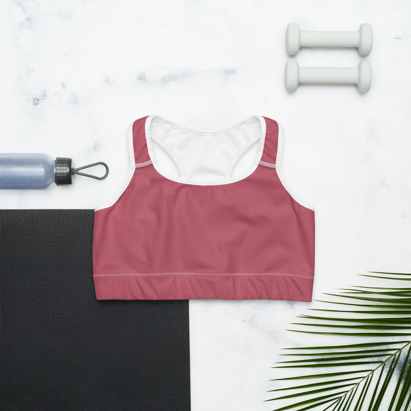 Maroon Pink Sports Bra for Women