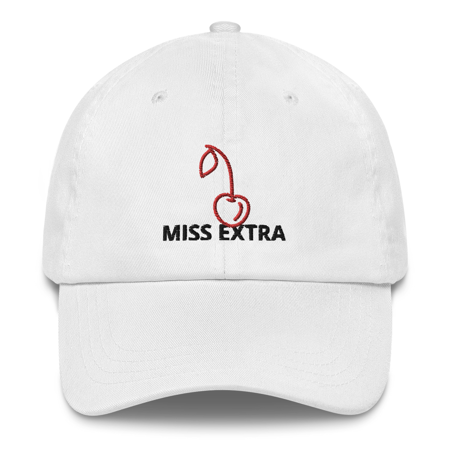 Miss Extra With Cherry On Top Classic Dad Hat Baseball Cap Adjustable Buckle Strap Unstructured Cotton Twill Outdoor Activities - Gift Women/Girlfriend, Fun