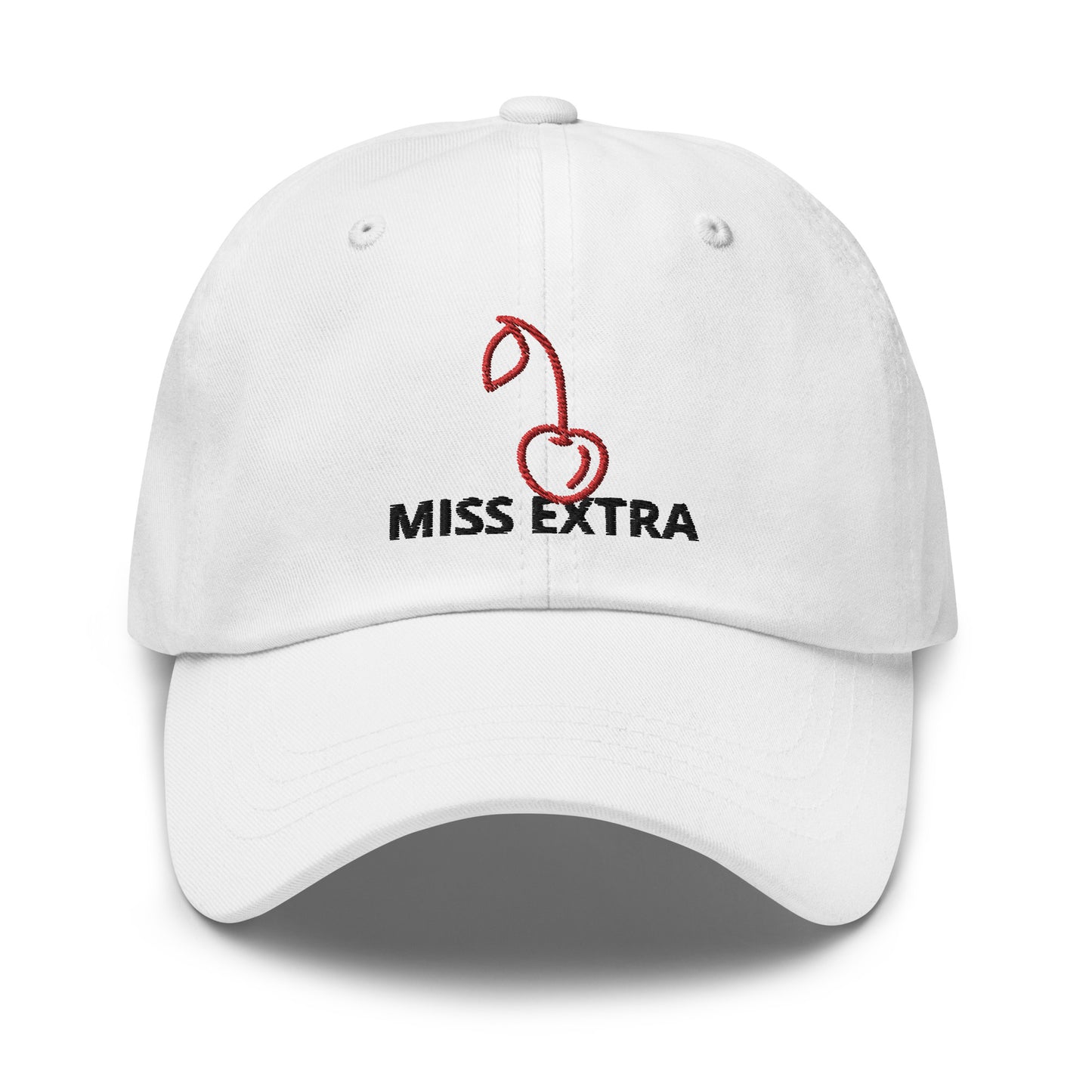 Miss Extra With Cherry On Top Classic Dad Hat Baseball Cap Adjustable Buckle Strap Unstructured Cotton Twill Outdoor Activities - Gift Women/Girlfriend, Fun