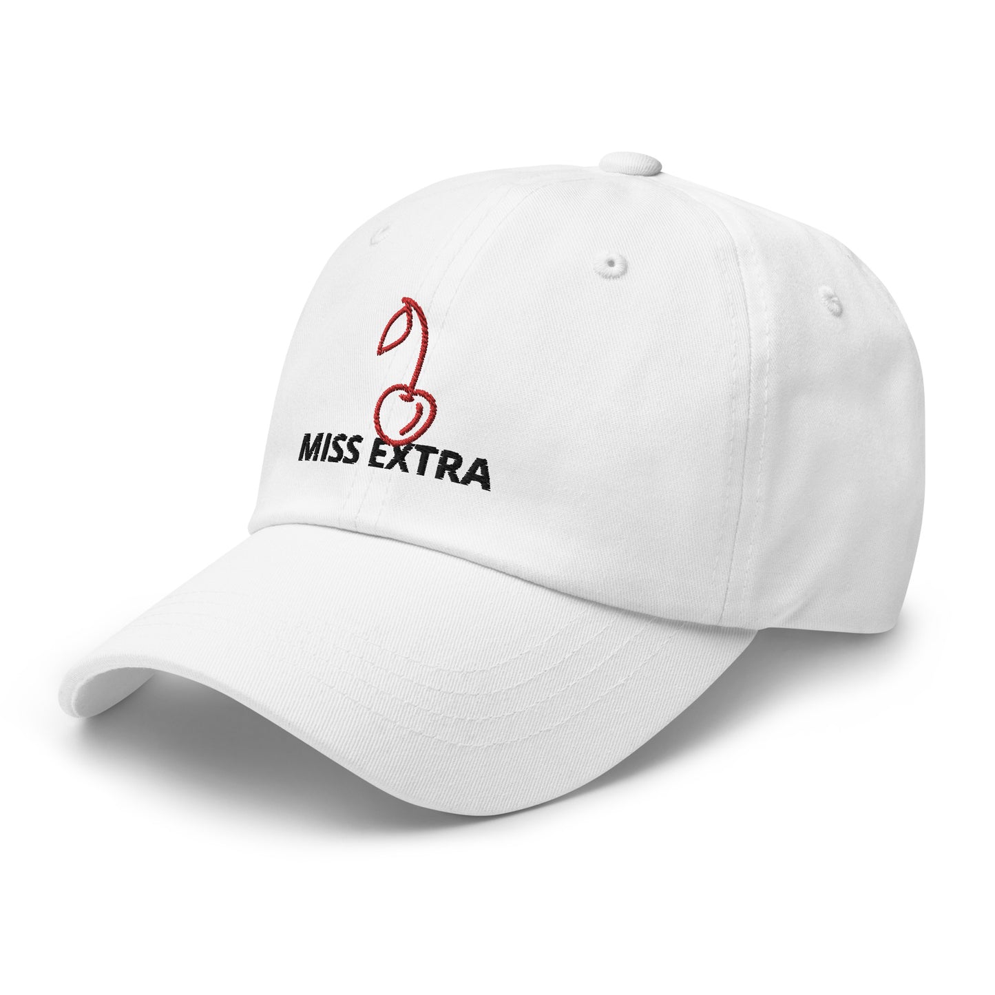 Miss Extra With Cherry On Top Classic Dad Hat Baseball Cap Adjustable Buckle Strap Unstructured Cotton Twill Outdoor Activities - Gift Women/Girlfriend, Fun