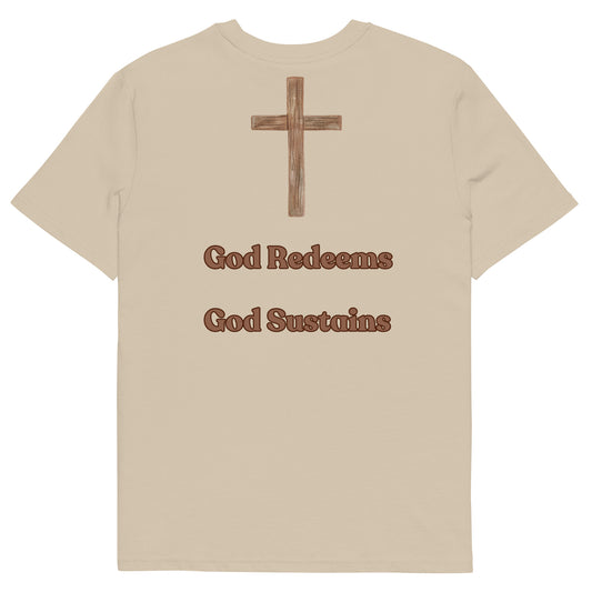 Unisex Organic Cotton T-Shirt, Crew Neck Men/Women Tee, Gift, Christian/Religious, Short Sleeve, Motivational Tee