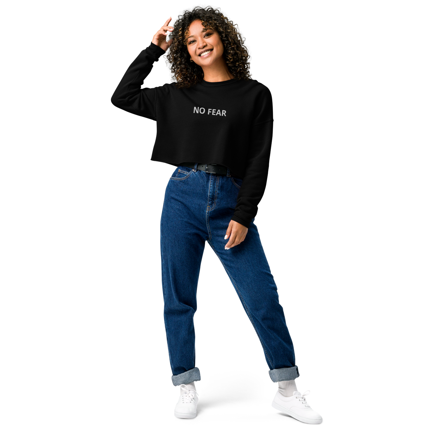 Women Crop Sweatshirt Long Sleeve Fleece Pullover Crop Top Graphic Motivation Shirt